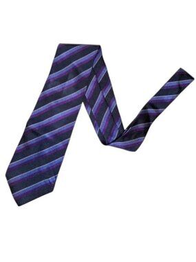*3 FOR $9* Express Vintage 100% Silk Striped Navy Dark Textured Tie Necktie Neck